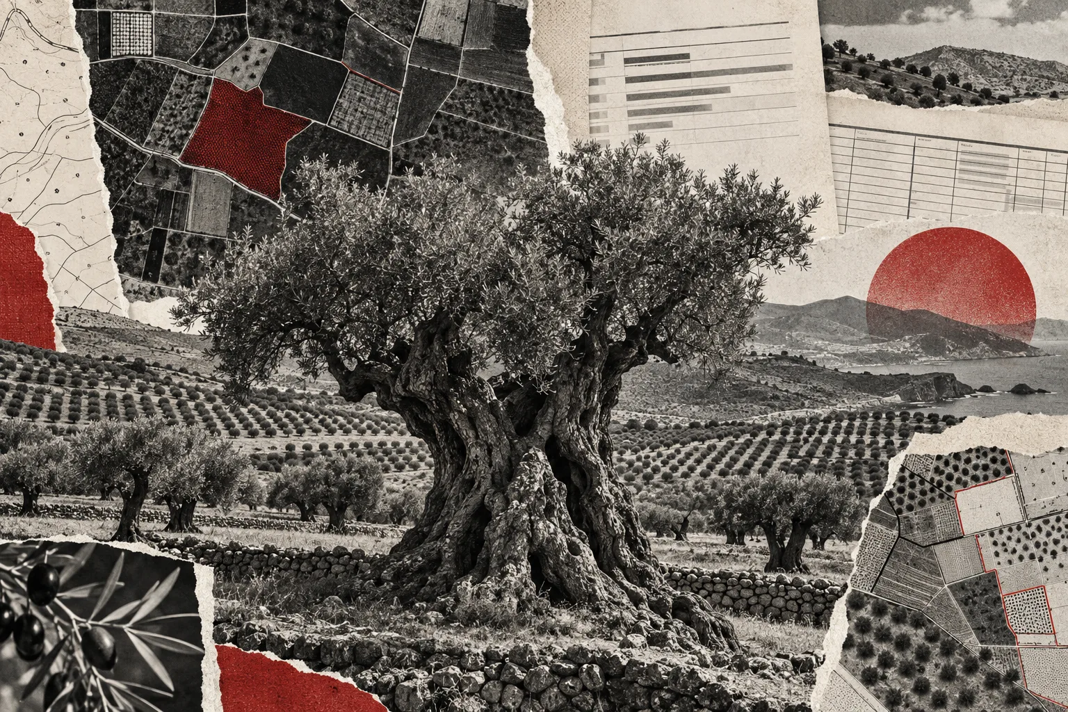 Griechisches Ackerland und Agrarzahlungsunterlagen