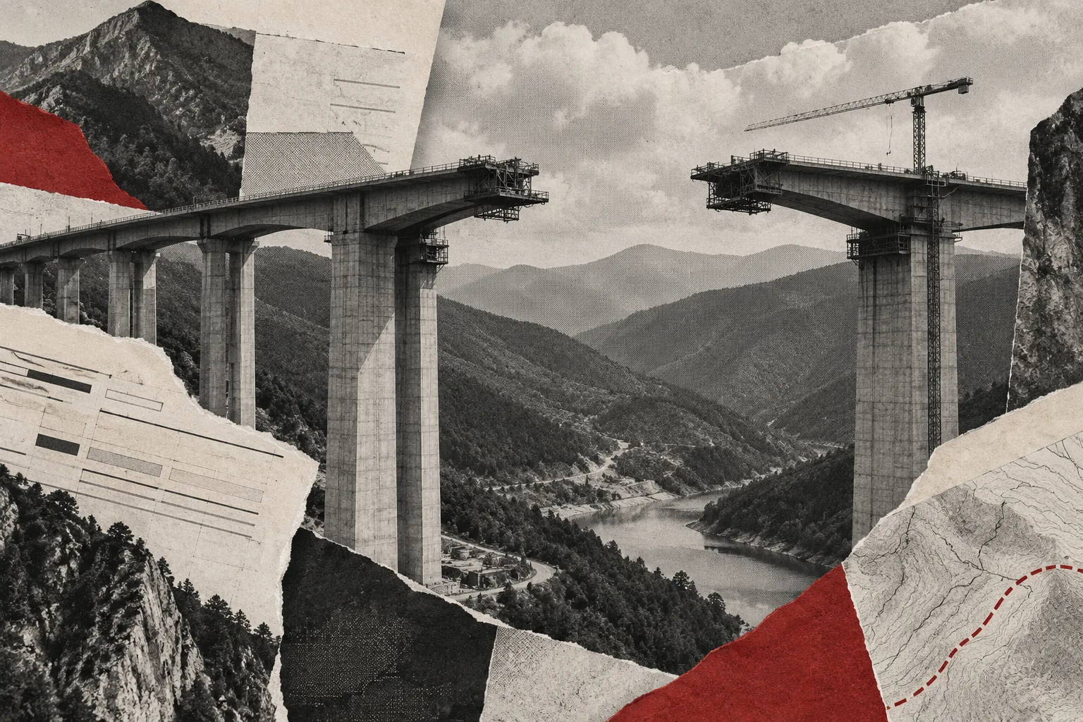 A mountain motorway construction and tender papers