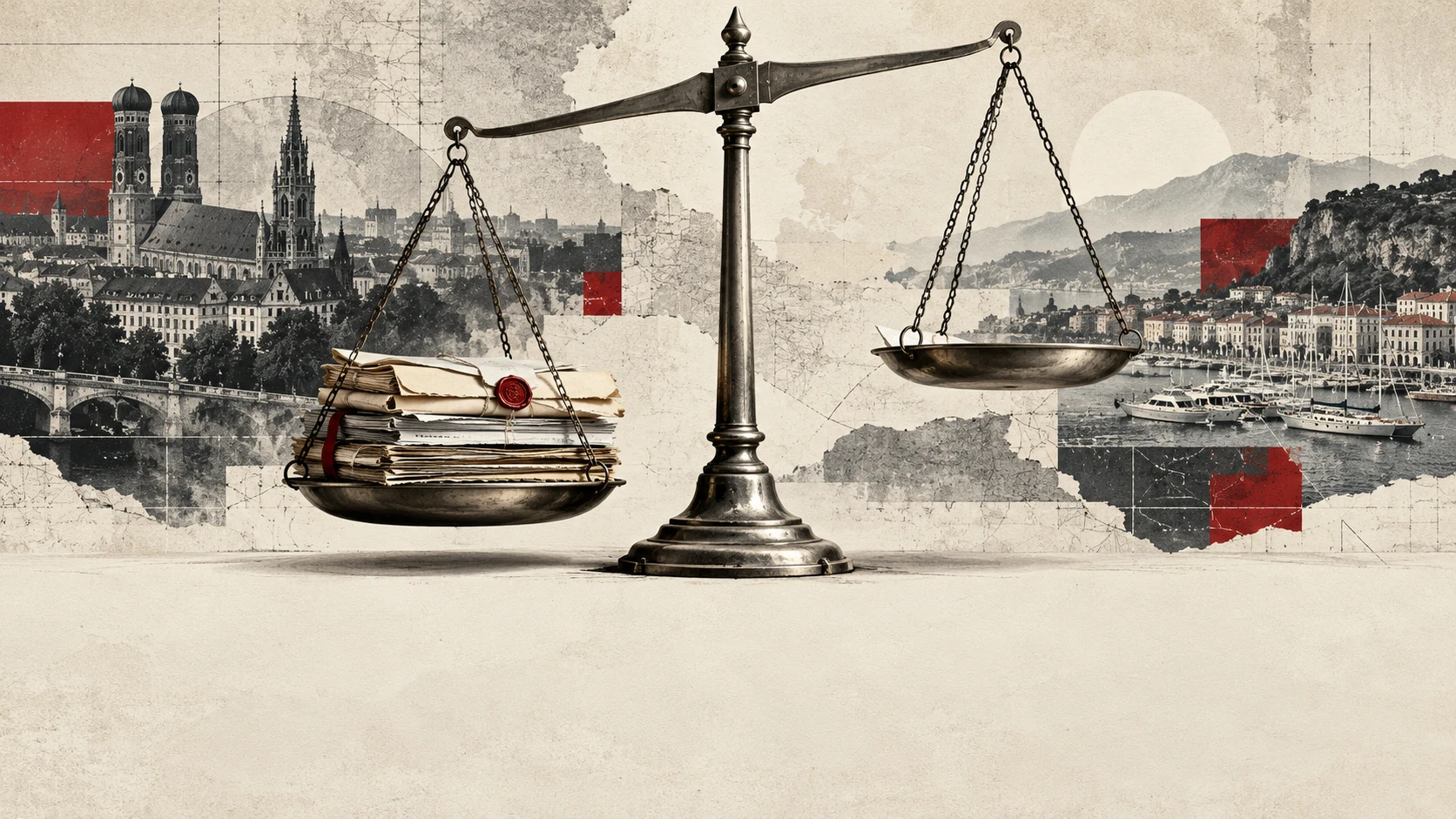Conceptual editorial illustration for The Ledgers' special report on the Sarıgül case and the SKM Group.